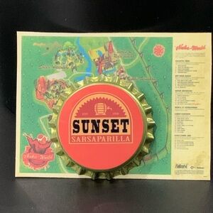 Fallout New Vegas Sunset Sarsaparilla Cap Pin